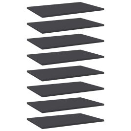 Bookshelf Boards 8 pcs Grey 60x40x1.5 cm Engineered Wood
