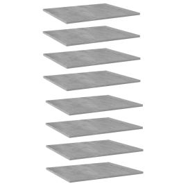 Bookshelf Boards 8 pcs Concrete Grey 60x50x1.5 cm Engineered Wood