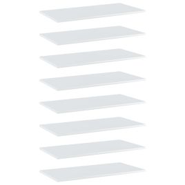 Bookshelf Boards 8 pcs High Gloss White 80x40x1.5 cm Engineered Wood