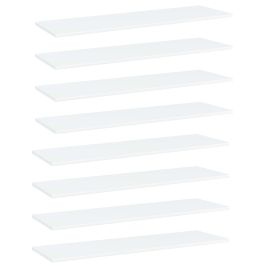 Bookshelf Boards 8 pcs White 100x30x1.5 cm Engineered Wood