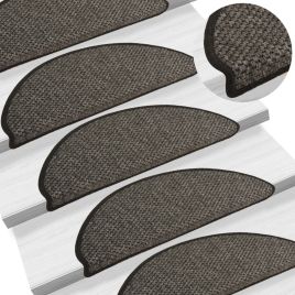 Self-adhesive Stair Mats Sisal-Look 15 Pcs 65x25cm Anthracite
