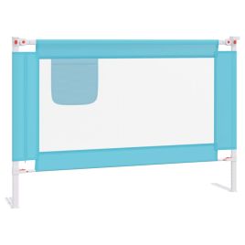 Toddler Safety Bed Rail Blue 100x25 cm Fabric