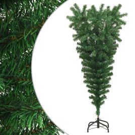 Lauxe Upside Down Artificial Christmas Tree Stand Green 120cm