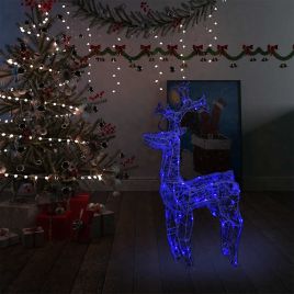 GLISTEN Reindeer Christmas Decoration 90 LEDs 60x16x100 cm Acrylic