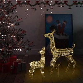 Briet Acrylic Reindeer Family Decoration 160 LED Warm White