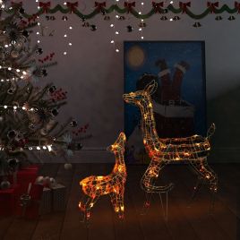 Briet Acrylic Reindeer Family Decoration 160 LED Colourful