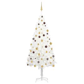 Fluer Pre-lit Christmas Tree Ball Set White 240cm