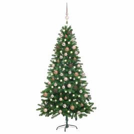 FROSTYN Artificial Pre-lit Christmas Tree with Ball Set 180 cm Green
