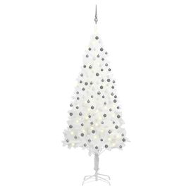 Fluer White Pre-lit Tree Ball Set 210cm