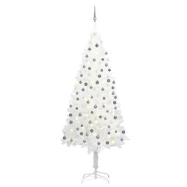 Fluer White Pre-lit Tree Ball Set 240cm