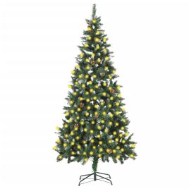 Nevis Artificial Prelit Christmas Tree Pine Cones 210cm