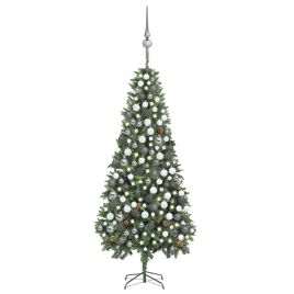 Fluer Pre-lit Christmas Tree Ball Set Pine Cones 210cm