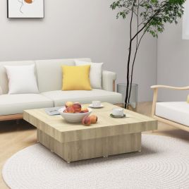 Coffee Table Sonoma Oak 90x90x28 cm Chipboard