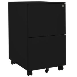 Mobile File Cabinet Black 39x45x67 cm Steel