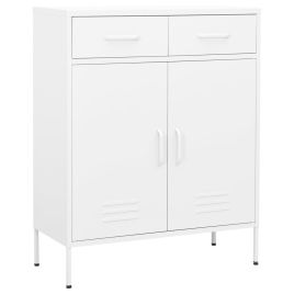 Storage Cabinet White 80x35x101.5 cm Steel
