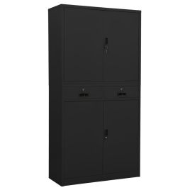 Office Cabinet Anthracite 90x40x180 cm Steel