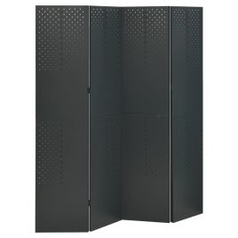 4-Panel Room Divider Anthracite 160x180 cm Steel