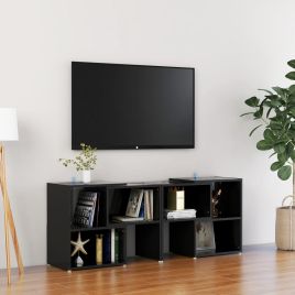 TV Cabinet High Gloss Black 104x30x52 cm Engineered Wood