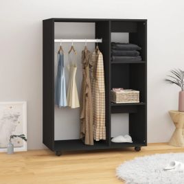 Wardrobe Black 80x40x110cm Engineered Wood