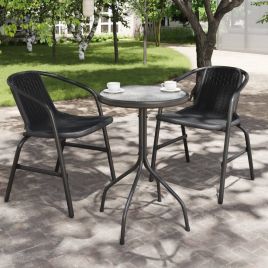 Garden Table Ã˜50x71 cm Steel Anthracite
