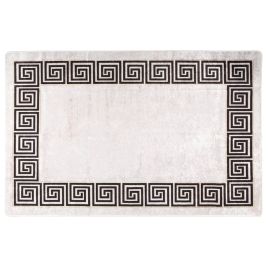 Rug Washable 160x230 cm Light Beige Anti Slip