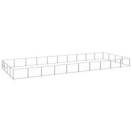 Dog Kennel Silver 40 m2 Steel