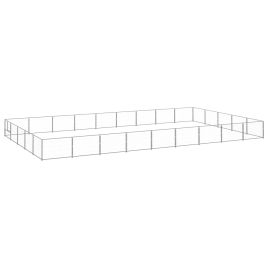 Dog Kennel Silver 45 m2 Steel