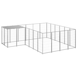 Dog Kennel Silver 8.47 m2 Steel