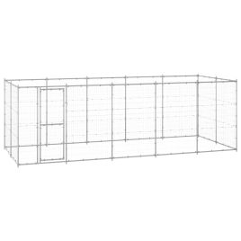 Outdoor Dog Kennel Galvanised Steel 12.1 m2