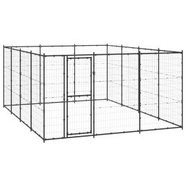 Outdoor Dog Kennel Steel 14.52 mÂ²