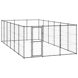 Outdoor Dog Kennel Steel 21.78 mÂ²
