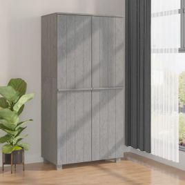 Wardrobe - CHLOE 2 Door Wardrobe Light Grey 89cm