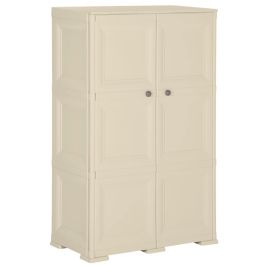 Plastic Cabinet 79x43x125 cm Wood Design Angora White