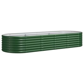Garden Planter Powder-coated Steel 224x80x36 cm Green