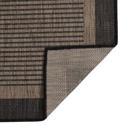 Outdoor Flatweave Rug 200x280 cm Dark Brown