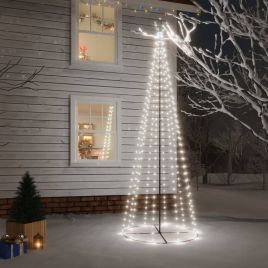 Nevis Christmas Cone Tree Cold White 310 LEDs 100x300cm