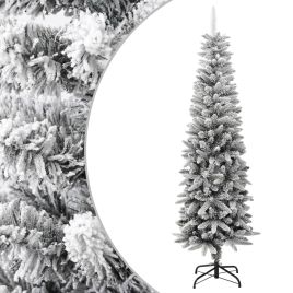 Nevis Artificial Slim Christmas Tree Flocked Snow 180cm PVC PE