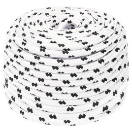 Braided Boat Rope White 8 mmx25 m Polyester