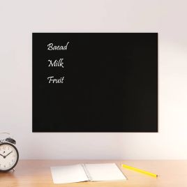 Wall Mounted Magnetic Board Black 50x40cm Tempered Glass