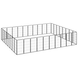 36-Panel Dog Playpen Black 50x100 cm Powder-coated Steel