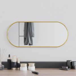 Wall Mirror Gold 60x25cm Oval