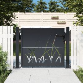 Garden Gate Anthracite 105x105 cm Steel Grass Design