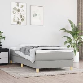 Bedframe 90x200cm Light Grey Fabric