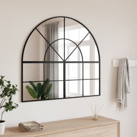 Wall Mirror Black 100x90cm Arch Iron