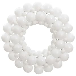 Faune Christmas Wreath White 45cm Polystyrene