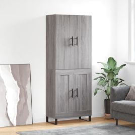 Highboard Grey Sonoma 69.5x34x180 cm Engineered Wood