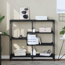 Console Table Black 103x32x95 cm Engineered Wood