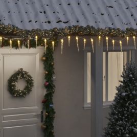 SNOVERI Christmas Icicle Light 100 LEDs Warm White 10 m Acrylic PVC
