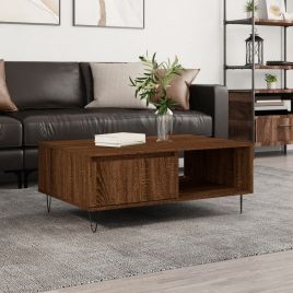 Coffee Table Brown Oak 90x60x35 cm Engineered Wood
