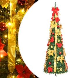 GLIMMERA Artificial Christmas Tree Pop-up 50 LEDs Green 120 cm